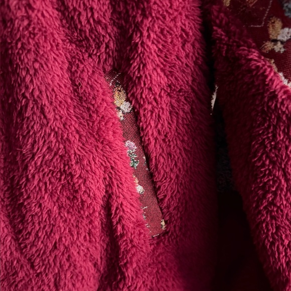 Cider Fleece Collar Floral Cat Knotted Sweatshirt - Picture 9 of 14